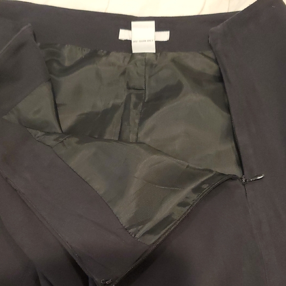 dressbarn Black A-Line Skirt with Purple Embroidery - Picture 7 of 7